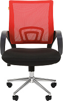 Кресло персонала Chairman 696 Chrome Ткань черная/Сетка красная