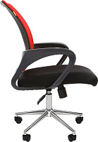 Кресло персонала Chairman 696 Chrome Ткань черная/Сетка красная