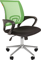 Кресло персонала Chairman 696 Chrome Ткань черная/Сетка зеленая Кресло персонала Chairman 696 Chrome Ткань черная/Сетка зеленая