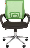 Кресло персонала Chairman 696 Chrome Ткань черная/Сетка зеленая Кресло персонала Chairman 696 Chrome Ткань черная/Сетка зеленая