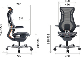 Кресло офисное эргономичное Everprof Atom Grey PU Экокожа серая Кресло офисное эргономичное Everprof Atom Grey PU Экокожа серая