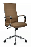 Кресло персонала RivaChair Art RCH 6015H Экокожа коричневая