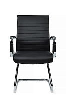 Кресло посетителя RivaChair Art RCH 6015G Экокожа черная