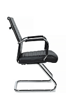 Кресло посетителя RivaChair Art RCH 6015G Экокожа черная