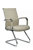 Кресло посетителя RivaChair Art RCH 6015G Экокожа бежевая