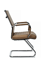 Кресло посетителя RivaChair Art RCH 6015G Экокожа коричневая