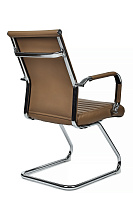 Кресло посетителя RivaChair Art RCH 6015G Экокожа коричневая