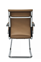 Кресло посетителя RivaChair Art RCH 6015G Экокожа коричневая