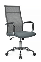 Кресло персонала RivaChair Art RCH 6017H PU Сетка / Экокожа серая