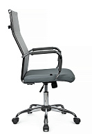 Кресло персонала RivaChair Art RCH 6017H PU Сетка / Экокожа серая