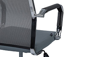 Кресло персонала RivaChair Art RCH 6017H PU Сетка / Экокожа серая