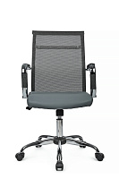 Кресло персонала RivaChair Art RCH 6017M PU Сетка / Экокожа серая