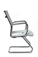 Кресло посетителя RivaChair Art RCH 6017G Сетка / Ткань cеро-белая
