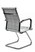 Кресло посетителя RivaChair Art RCH 6017G Сетка / Ткань cеро-белая