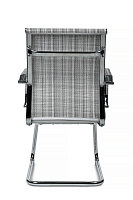 Кресло посетителя RivaChair Art RCH 6017G Сетка / Ткань cеро-белая