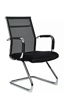 Кресло посетителя RivaChair Art RCH 6017G Сетка / Ткань черная