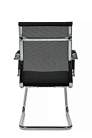 Кресло посетителя RivaChair Art RCH 6017G Сетка / Ткань черная