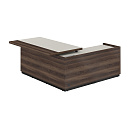 Стол для руководителя левый Reef RF.104L.PGDA.DA Жемчужно-серый / Дуб Адриа