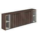 Шкаф низкий с 2-мя стеллажами Reef RF.328.DA.DA.PG Дуб Адриа / Дуб Адриа / Жемчужно-серый