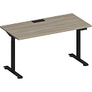 Стол письменный на электроприводе с заглушкой Elevo А2 ЧР 003 ВЛ Вяз Либерти / Черный гладкий Стол письменный на электроприводе с заглушкой Elevo А2 ЧР 003 ВЛ Вяз Либерти / Черный гладкий