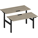 Рабочая станция на электроприводе с заглушками Elevo А2 ЧР 103 ВЛ Вяз Либерти / Черный гладкий Рабочая станция на электроприводе с заглушками Elevo А2 ЧР 103 ВЛ Вяз Либерти / Черный гладкий