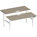 Рабочая станция на электроприводе с заглушками Elevo А2 БГ 104 ВЛ Вяз Либерти / Белый гладкий Рабочая станция на электроприводе с заглушками Elevo А2 БГ 104 ВЛ Вяз Либерти / Белый гладкий