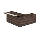 Стол для руководителя левый Reef RF.104L.DAPG.DA Дуб Адриа / Жемчужно-серый