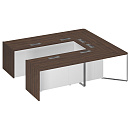 Стол для переговоров Speech Cube СП 123 ДГ БП ХР Дуб Гладстоун / Белый премиум