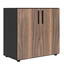 Шкаф низкий широкий Velion Veneer VRLCS 80.1 Американский орех / Яшма черная