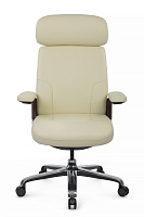 Кресло руководителя RivaChair Mark FK006-A Кожа кремово-белая