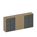 Шкаф для документов средний ION ИН 305 ГР Дуб Грейдж