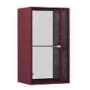 Одноместная акустическая кабина RV Uno + SDC-1.2-GL з/с стекло Бордовый-Морская галька