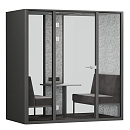 Четырехместная акустическая кабина RV Quattro SDC-2.2-GL з/с стекло Антрацит-Зимний Лес