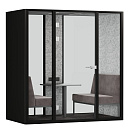 Четырехместная акустическая кабина RV Quattro SDC-2.2-GL з/с стекло Черный-Зимний Лес