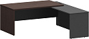 Стол руководителя правый Кортез KZP-18R Дуб венге/Графит