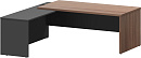 Стол руководителя левый Кортез KZP-20L Темный шимо/Графит