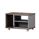 Стол журнальный подкатной Vilas B-310 Дуб Веллингтон Табак / Кубанит серый