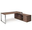 Стол руководителя хром Exe 101 104 07 Орех/Хром