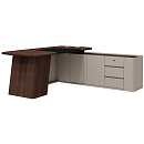 Стол руководителя правый Aston AS-20.1R Дуб Дюваль / Серый кварц / Мокко