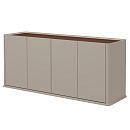 Греденция Aston AS-34 Дуб Дюваль / Серый кварц / Мокко