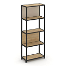 Стеллаж 5 уровней 1 секция VR.LT-STK-503.12 Тиквуд светлый / Металл Черный