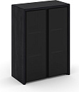 Шкаф средний широкий Корнер (Corner) COR.ST-2.4R Каштан Тоскана/Черный/Серый